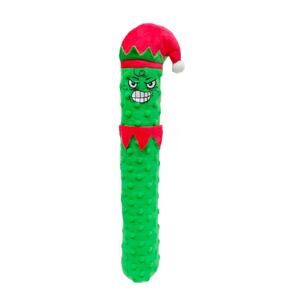 GuRu Fry Guys Cranky Elf Christmas  Plush Dog Toy Green Squeaky Crinkle‎ Shake